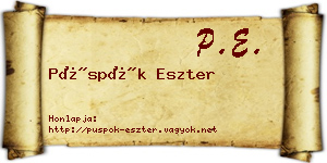 Püspök Eszter névjegykártya